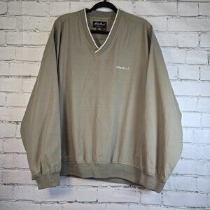 EDDIE BAUER GOLF WINDBREAKER PULLOVER DARK KHAKI MENS XL